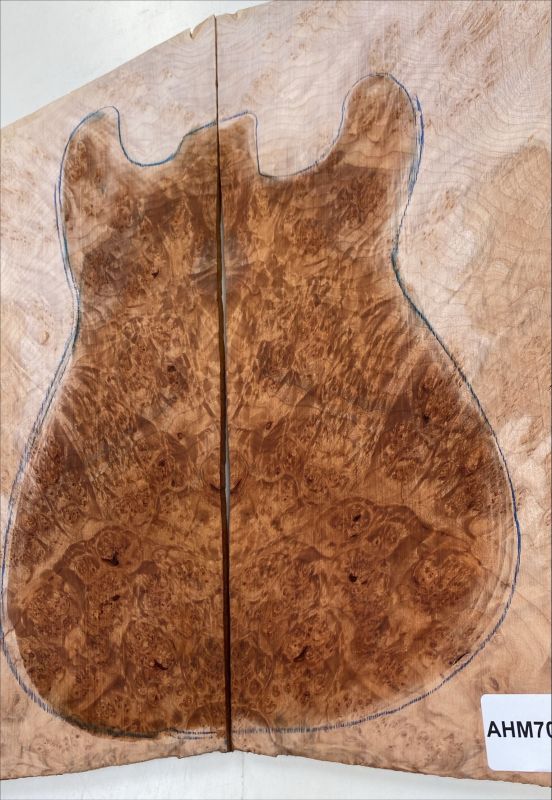 Top Maserahorn - Maple Burl Westcoast, 2-tlg. 7mm Einzelstück #008